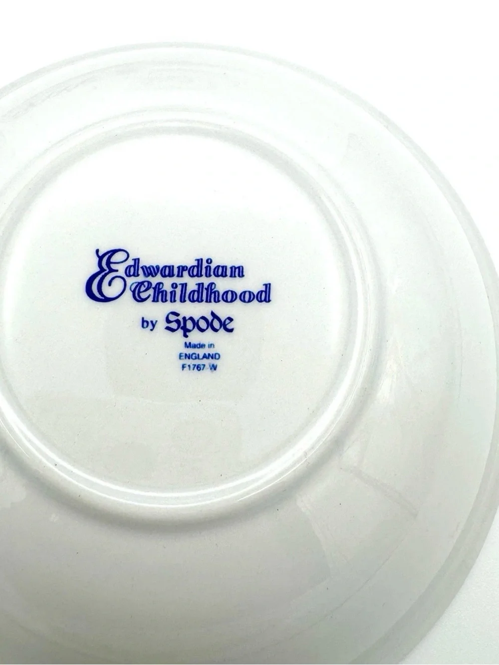 Spode The Edwardian Childhood Blue & White Cereal Bowl - Vintage